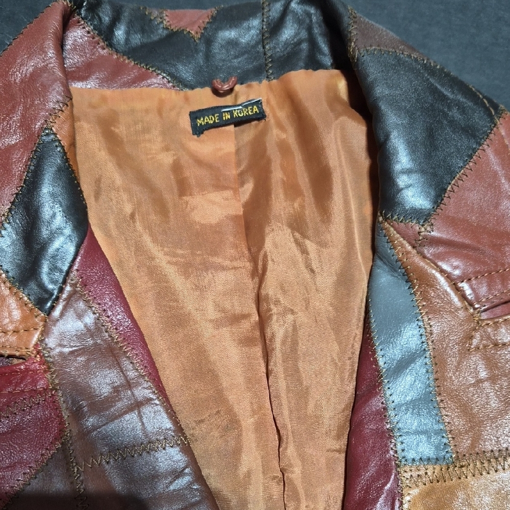 Patchwork Leather Jacket - image 6